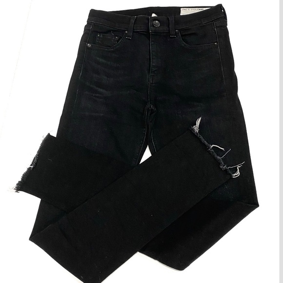 ❌SOLD❌RAG-BONE Highrise Black Skinny 10” Dre Jeans - Picture 4 of 6